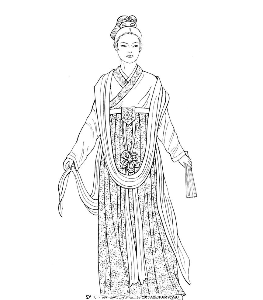 传统服饰 中国 民族 服饰 唐朝 女性 服装设计 古装 典型 代表服饰 汉代服饰 传统文化 文化艺术 设计 72DPI JPG