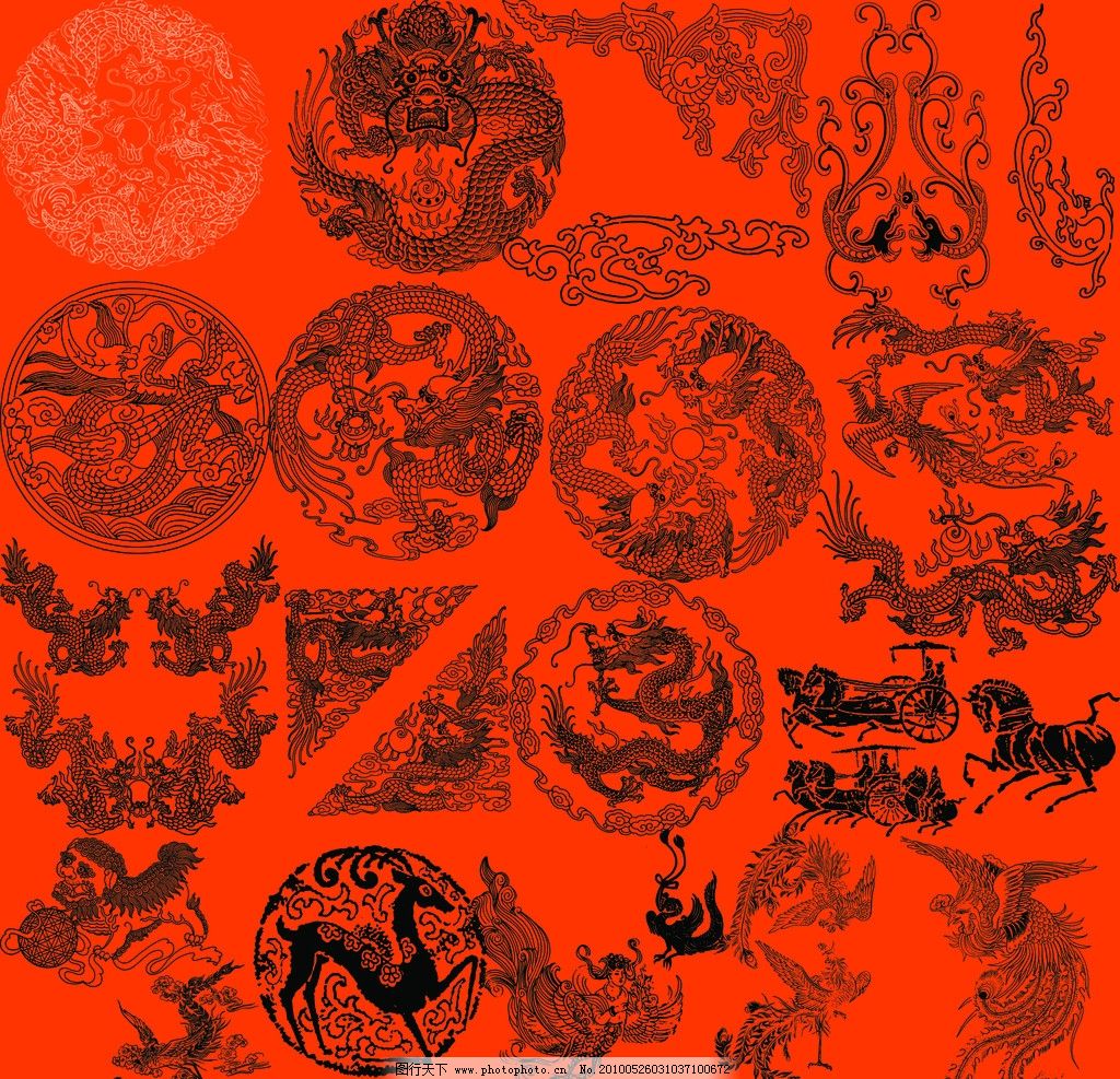 龙凤图腾 素材图片