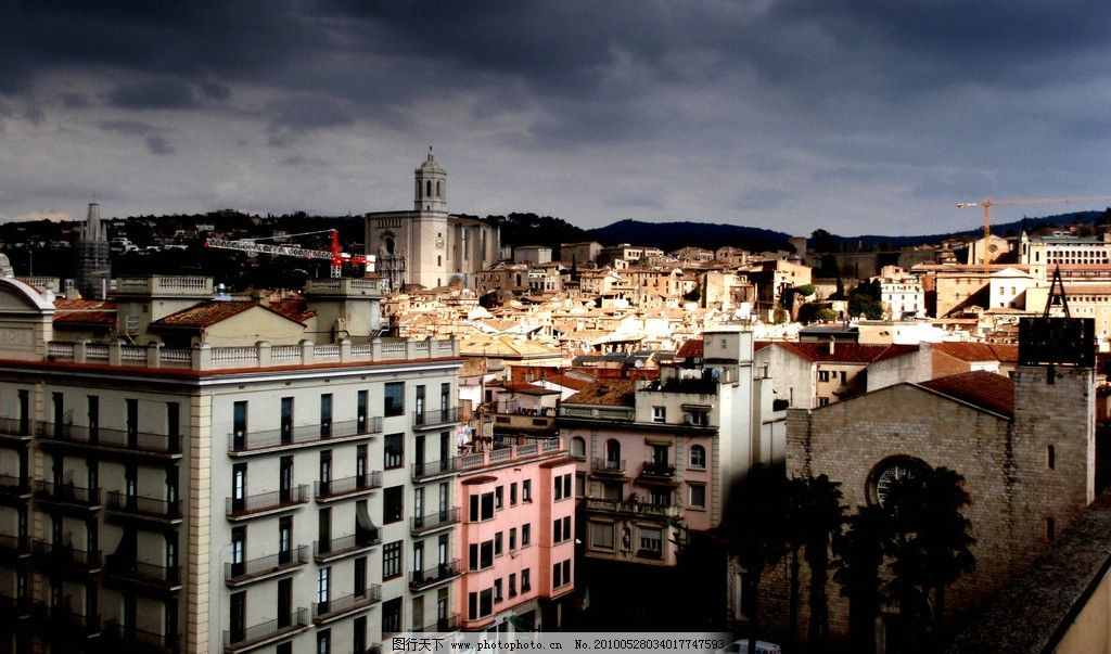 西班牙城市映像 西班牙 Girona 犹太人街区图片