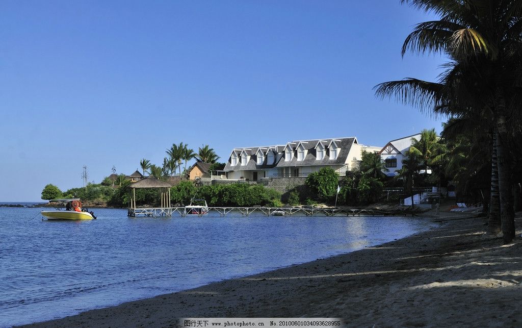 毛里求斯 路易港 海滨度假村 海边景色图片_国