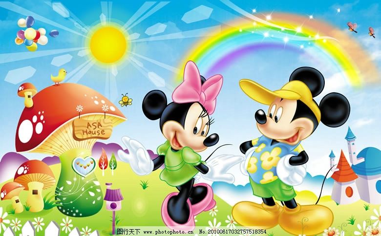 卡通米老鼠家园图片_人物_PSD分层_图行天下图库