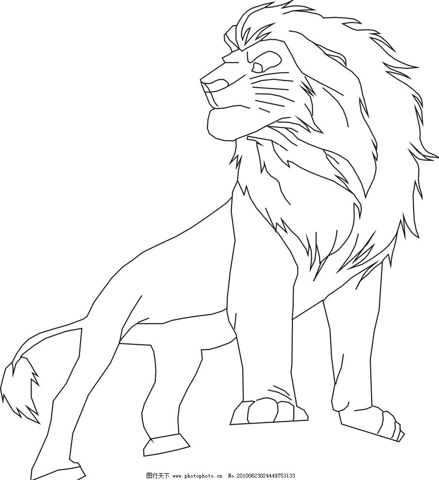 怎样画狮子素描图片展示