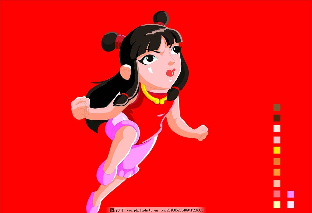 儿童 小孩 幼儿园 卡通 大头女孩 校园 小学 儿童幼儿 矢量人物 矢量